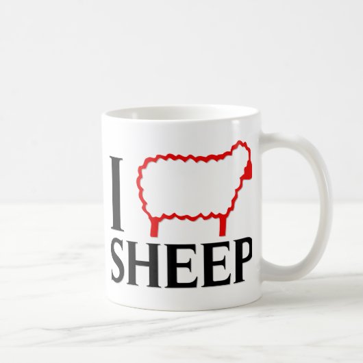 Mug J'aime des moutons (Droite)