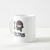 Mug J'aime des ninjas (Devant gauche)