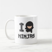 Mug J'aime des ninjas (Gauche)