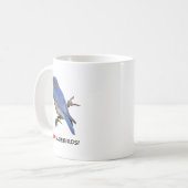 Mug J'aime des oiseaux bleus (de coeur) (Devant gauche)