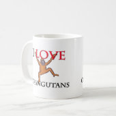 Mug J'aime des orangs-outans (Devant gauche)