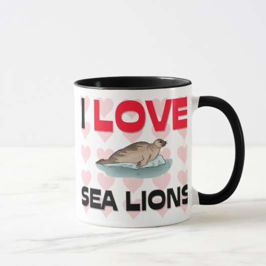 Mug J'aime des otaries (Droite)