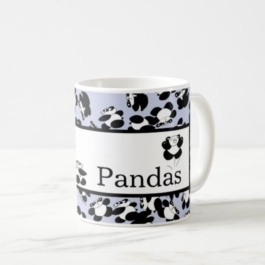 Mug J'aime des pandas (Devant droit)