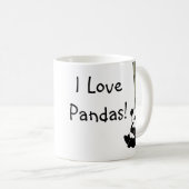 Mug J'aime des pandas (Devant droit)