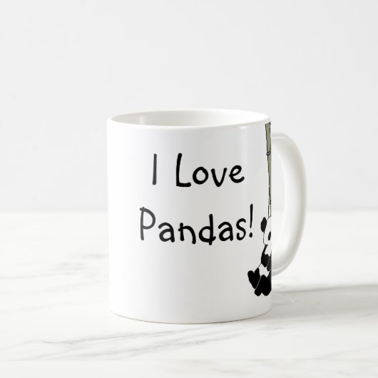 Mug J'aime des pandas (Devant droit)