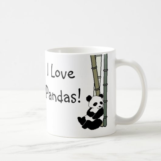 Mug J'aime des pandas (Droite)