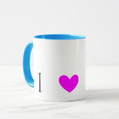Mug J'aime des paons (Devant gauche)