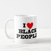 Mug J'aime des personnes de couleur (Gauche)