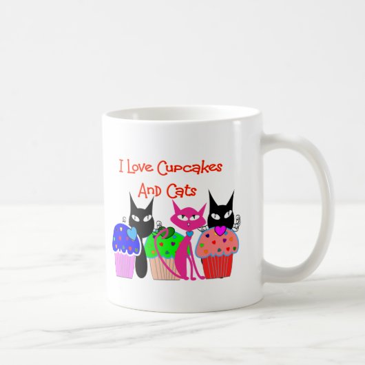 Mug "J'aime des petits gâteaux et des chats"--Cadeaux (Droite)