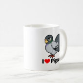 Mug J'aime des pigeons (Devant droit)