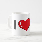 Mug J'aime des pingouins (Devant gauche)