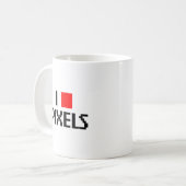 Mug J'aime des pixels (Devant gauche)