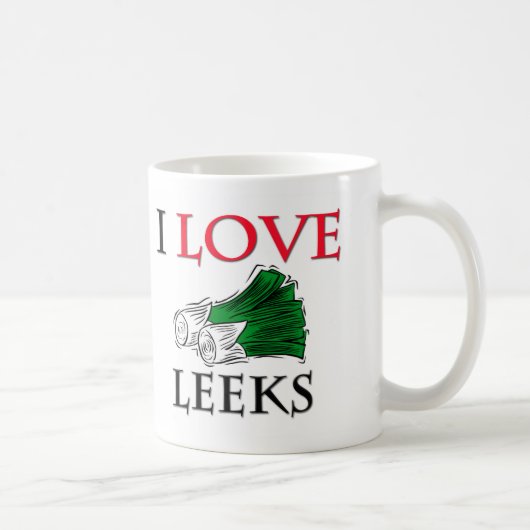 Mug J'aime des poireaux (Droite)