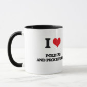 Mug J'aime des politiques et des procédures (Gauche)