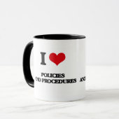Mug J'aime des politiques et des procédures (Devant gauche)