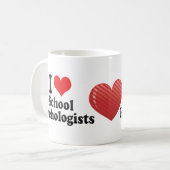 Mug J'aime des psychologues d'école (Devant gauche)