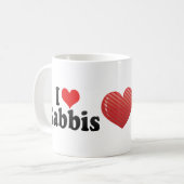 Mug J'aime des rabbins (Devant gauche)