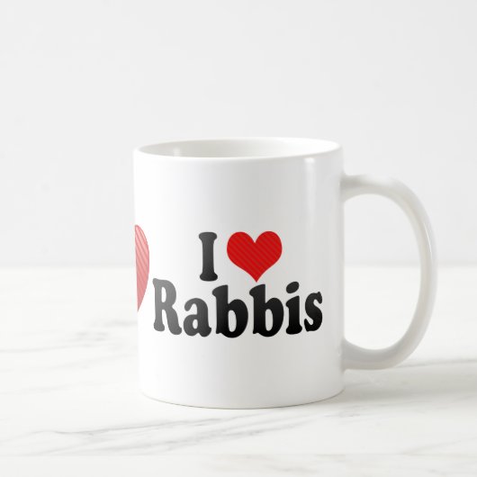 Mug J'aime des rabbins (Droite)