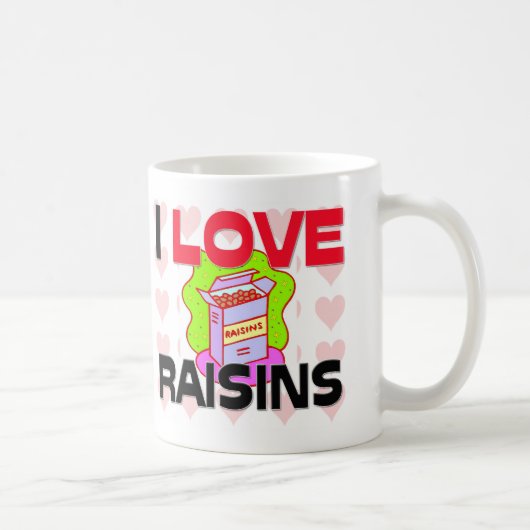 Mug J'aime des raisins secs (Droite)