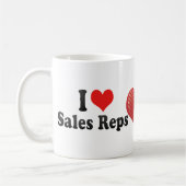 Mug J'aime des reps de ventes (Gauche)
