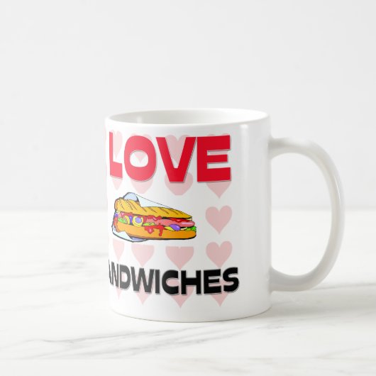 Mug J'aime des sandwichs (Droite)