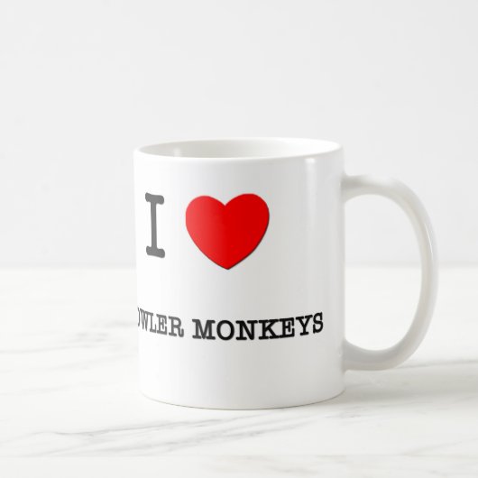 Mug J'aime des SINGES d'HURLEUR (Droite)