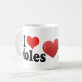 Mug J'aime des taupes (Devant gauche)