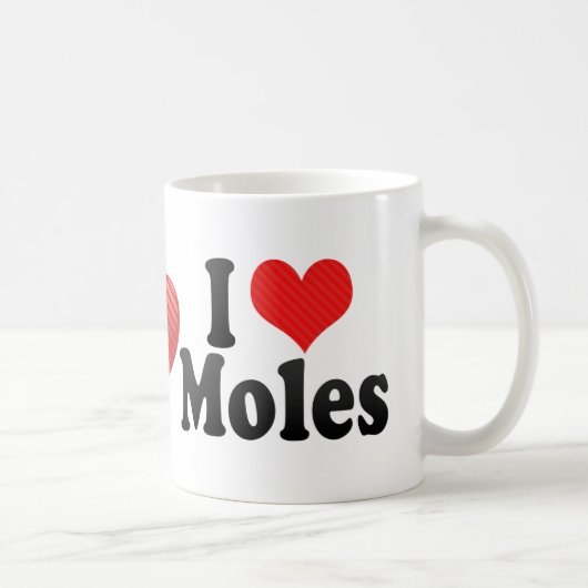 Mug J'aime des taupes (Droite)