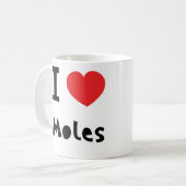 Mug J'aime des taupes (Devant gauche)