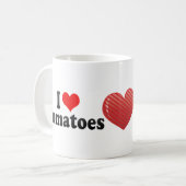 Mug J'aime des tomates (Devant gauche)