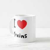 Mug J'aime des trains (Devant gauche)