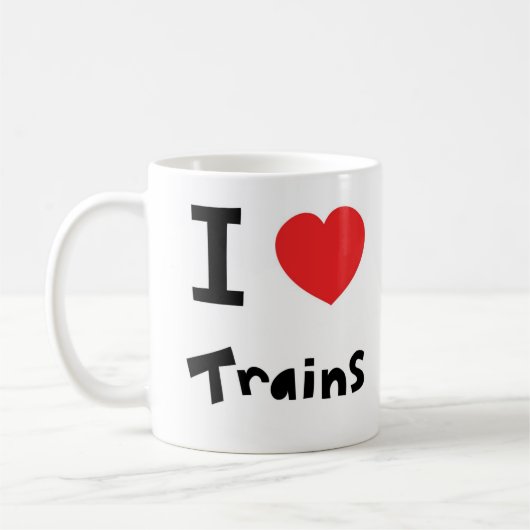 Mug J'aime des trains (Gauche)