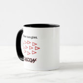 Mug J'aime des triangles ! (Devant gauche)