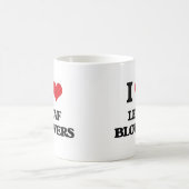 Mug J'aime des ventilateurs de feuille (Centre)