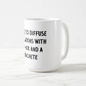 Mug J'aime diffuser des situations (Devant droit)