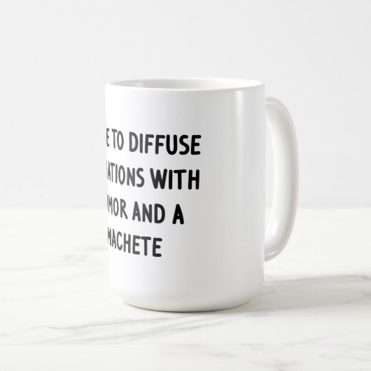 Mug J'aime diffuser des situations (Devant droit)