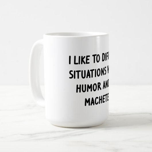 Mug J'aime diffuser des situations (Devant gauche)