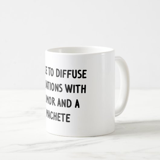 Mug J'aime diffuser des situations (Devant droit)