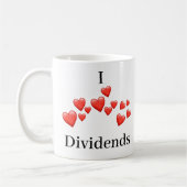 Mug - J'aime Dividendes - beaucoup de coeurs (Gauche)