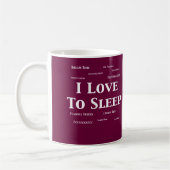 Mug J'aime dormir des cadeaux (Gauche)