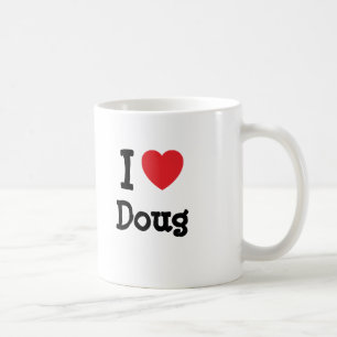 Mug J'aime Doug coeur personnalisé
