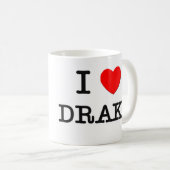 Mug J'aime Drake (Devant droit)
