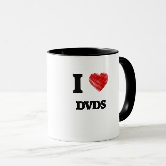 Mug J'aime Dvds (Devant droit)