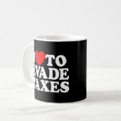 Mug J'Aime Échapper Aux Impôts Commettre Des Impôts De (Devant gauche)