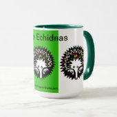 Mug J'aime ECHIDNAS - Nature - Faune - Vert (Devant droit)