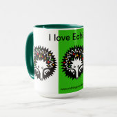 Mug J'aime ECHIDNAS - Nature - Faune - Vert (Devant gauche)