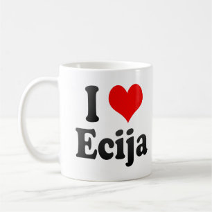 Mug J'aime Ecija, Espagne. J'Encanta Ecija, Espagne