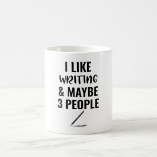 Mug J'Aime Écrire Et Peut-Être 3 Personnes