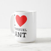 Mug J'aime Emmanuel Kant (Devant gauche)