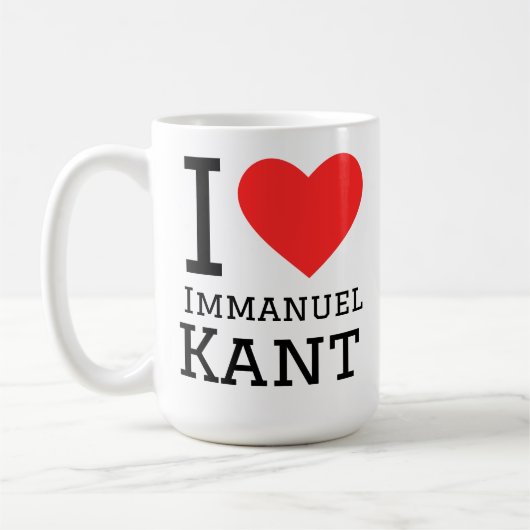 Mug J'aime Emmanuel Kant (Gauche)